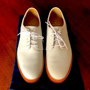 Brooks Brothers Classic White Bucks